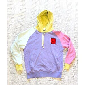 Teddy Fresh Color Block Fleece Hoodie Size M Multicolor Unisex Pullover Cotton